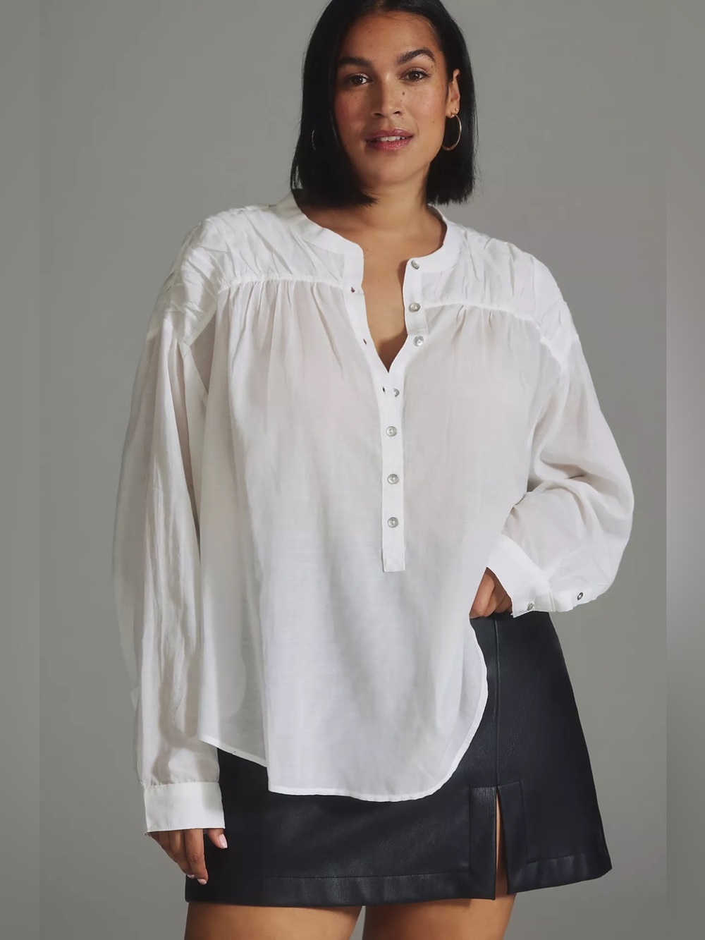 Anthropologie Pilcro Henley Blouse